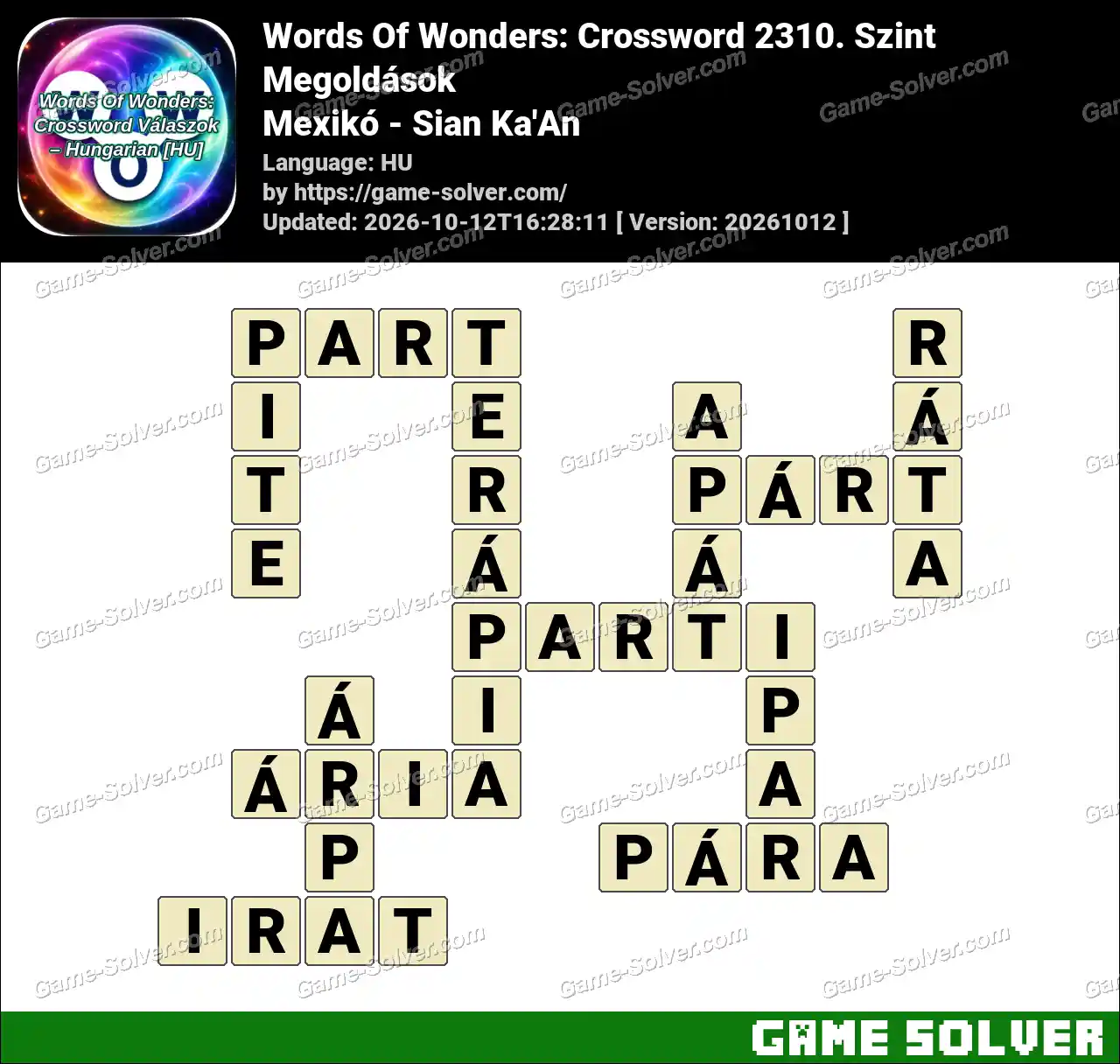 Words Of Wonders: Crossword 2310. Szint Megoldások – Mexikó – Sian Ka’An